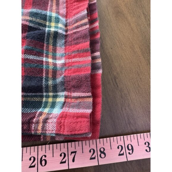Lands End Women 1X Red Plaid Flannel Pajama Pants Classic Cozy Christmas Holiday - Picture 5 of 9